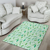 Green Peas Pattern Print Design 01 Area Rug