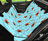 Electric Guitar Pattern Light Blue Background Dog Car Seat Covers