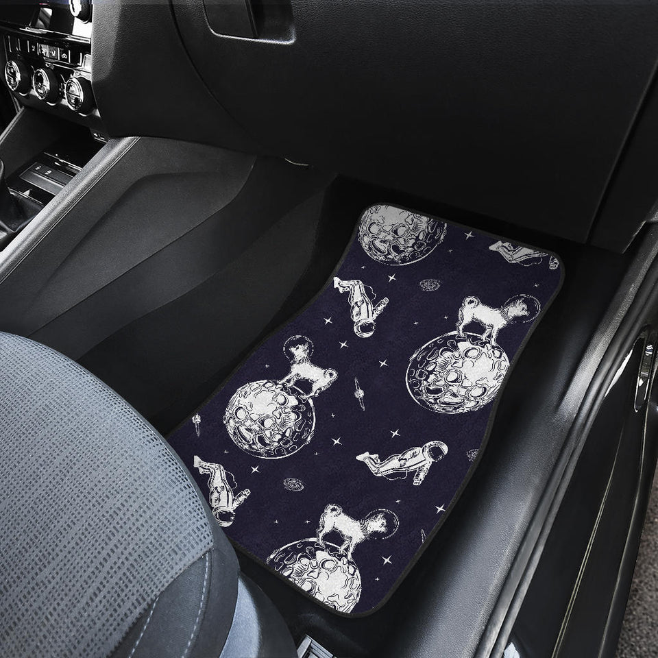Chihuahua Space Helmet Astronaut Pattern Front And Back Car Mats