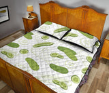 Cucumber sketch pattern Quilt Bed Set
