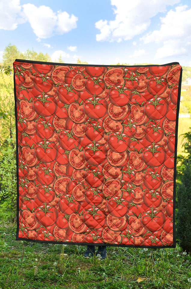 Red Tomato Pattern Premium Quilt