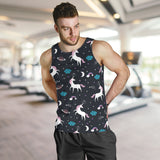 unicorn rainbows moon clound star pattern Men Tank Top