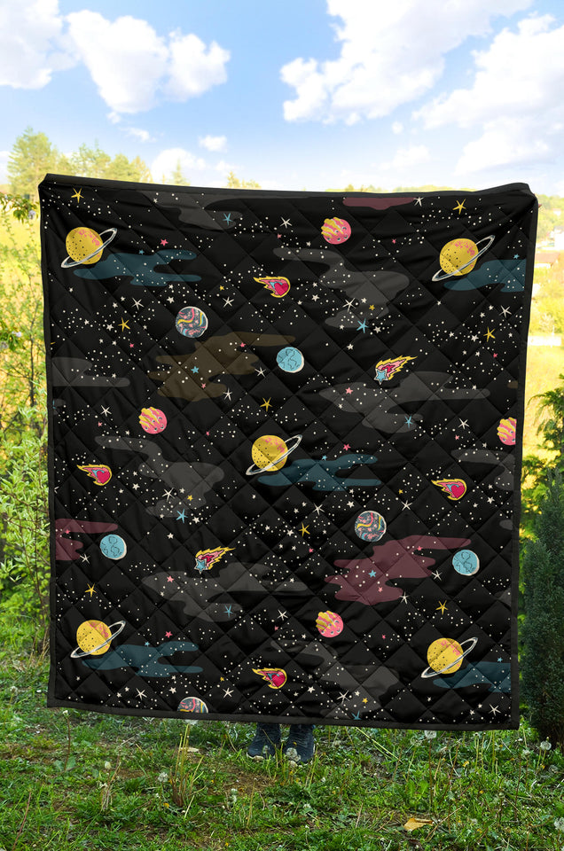 Space Pattern Premium Quilt