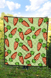 Carrot Pattern Print Design 05 Premium Quilt