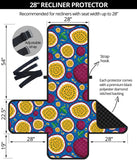 Passion fruit blue background Recliner Cover Protector