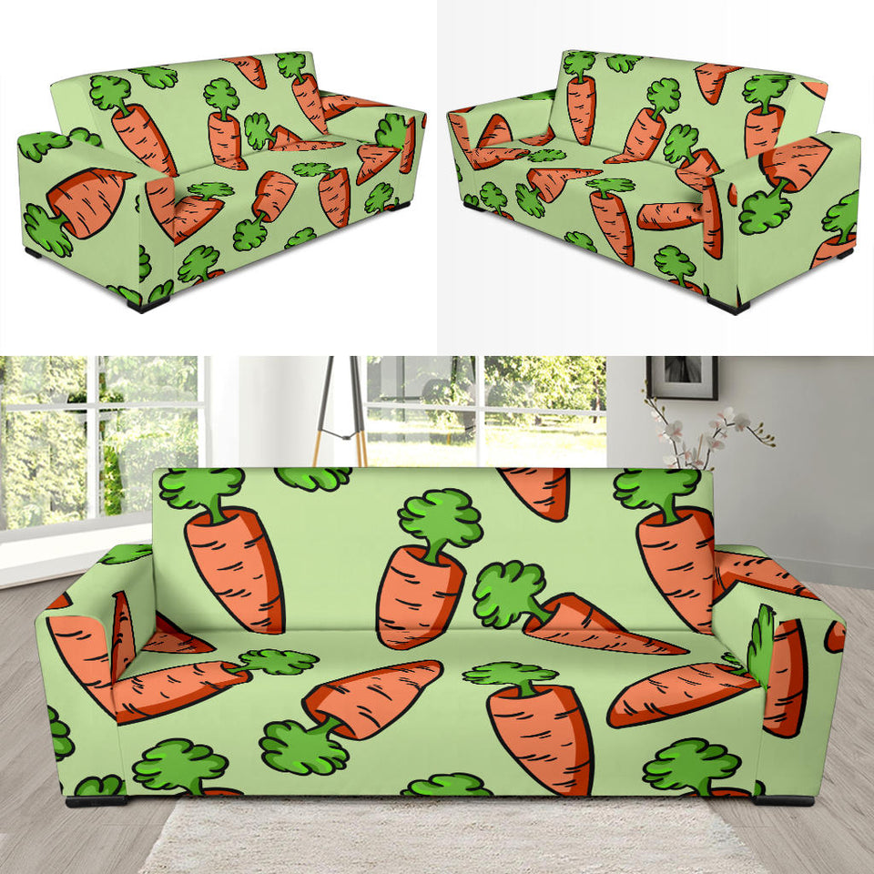 Carrot Pattern Print Design 05 Sofa Slipcover