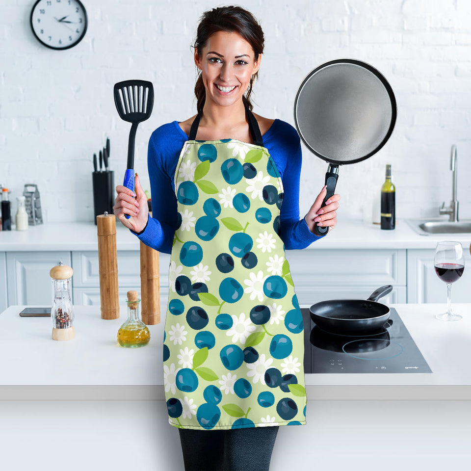 Blueberry Flower Pattern Adjustable Apron