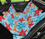 Blue Red Orange Starfish Pattern Dog Car Seat Covers