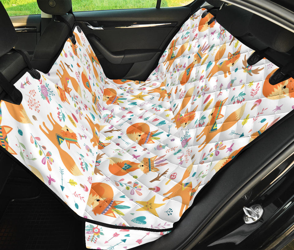 Cute Tribal Fox Pattern Dog Car Seat Covers