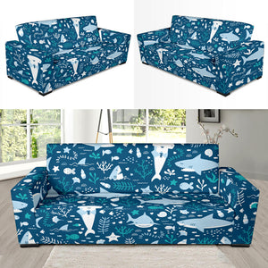 Cute Shark Pattern Sofa Slipcover