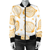 Hand Drawn Onion Pattern Women'S Bomber Jacket