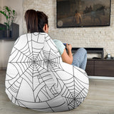 Spider Web Cobweb Pattern White Background Bean Bag Cover