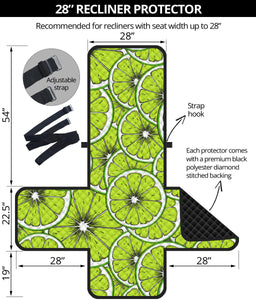 Slices of Lime design pattern Recliner Cover Protector