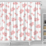 Pink Sakura Cherry Blossom Pattern Shower Curtain Fulfilled In US