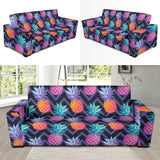 Pineapples Pattern Zigzag Background Sofa Slipcover