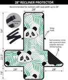 Panda pattern tropical leaves background Recliner Cover Protector