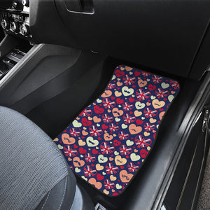 British Pattern Print Design 02 Front Car Mats