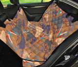 Bonsai Bamboo Stork Japanese Pattern Brown Theme Dog Car Seat Covers