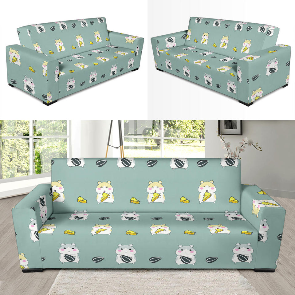 Cute Hamster Cheese Pattern Sofa Slipcover