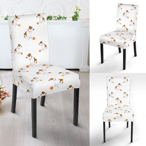 Jack Russel Pattern Print Design 05 Dining Chair Slipcover