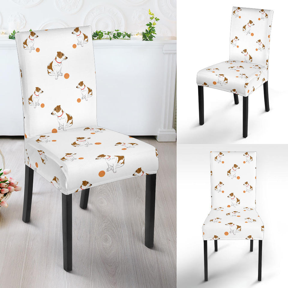 Jack Russel Pattern Print Design 05 Dining Chair Slipcover