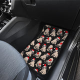 Christmas Pugs Santa_S Red Cap Pattern Front Car Mats