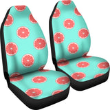 Grapefruit Green Background Universal Fit Car Seat Covers