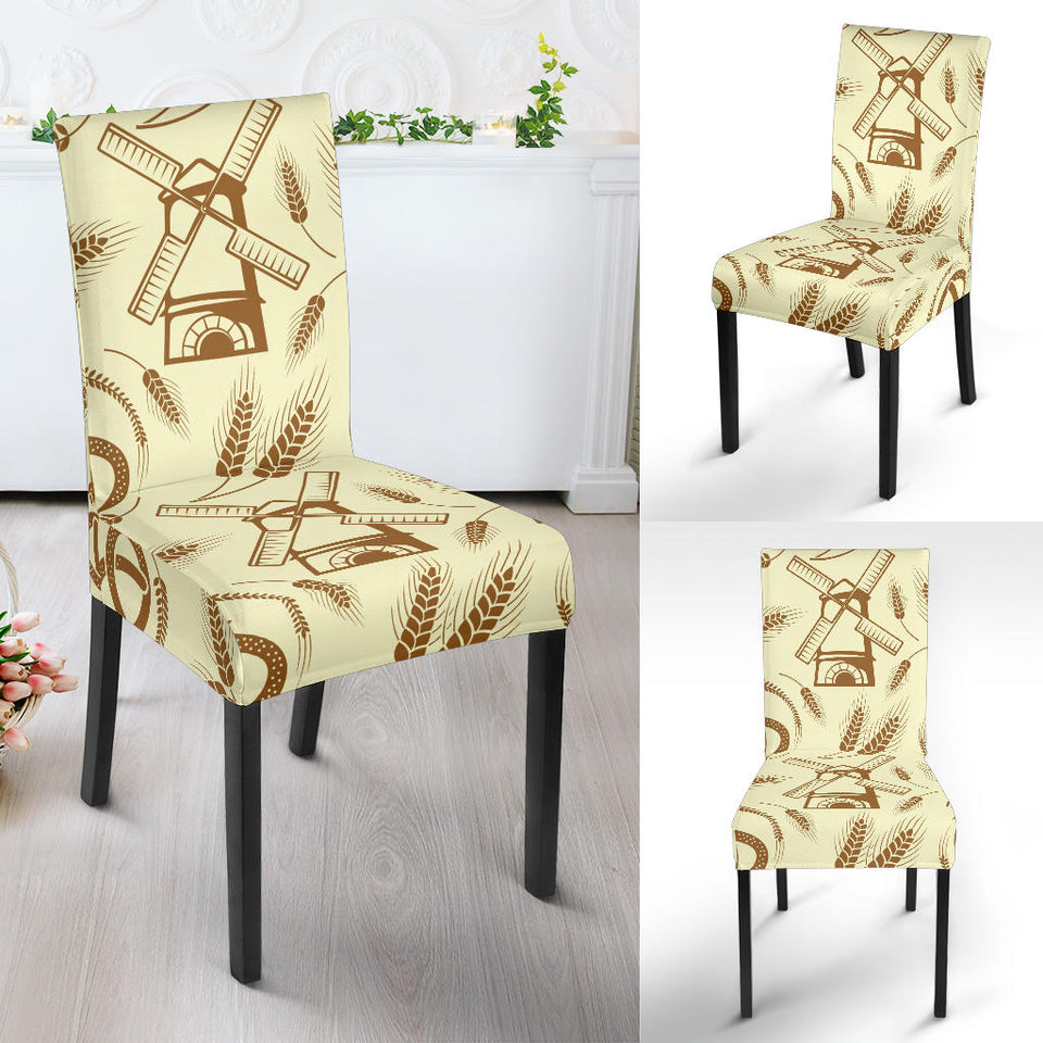 Windmill Wheat Pattern Dining Chair Slipcover