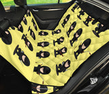 Cute Ninja Yellow Background Dog Car Seat Covers