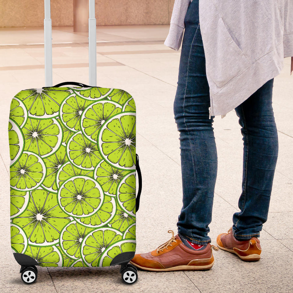 Slices Of Lime Design Pattern Luggage Covers