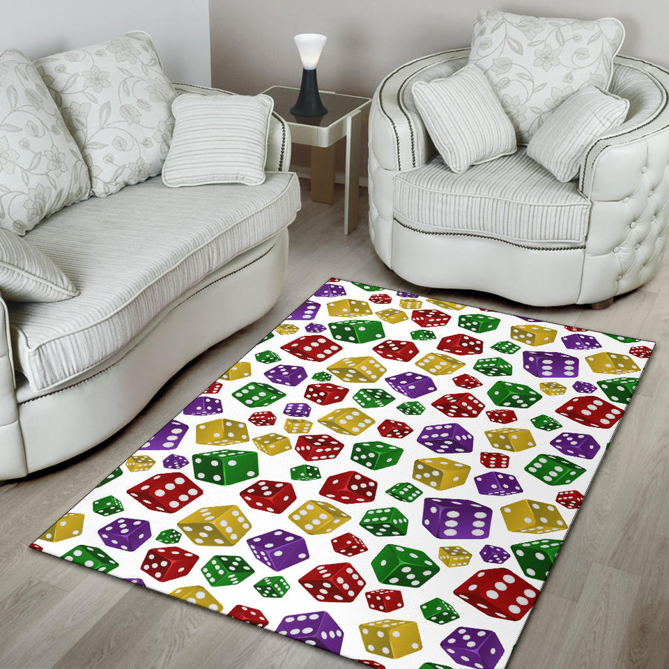 Dice Pattern Print Design 03 Area Rug