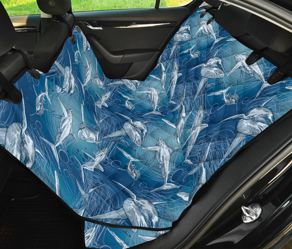 Shark Hand Drawn Dog Car Seat Covers