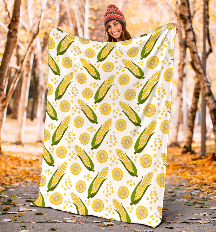 Corn Pattern Print Design 05 Premium Blanket