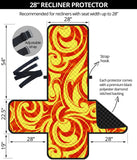 Fire flame design pattern Recliner Cover Protector