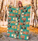 Camera Pattern Print Design 03 Premium Blanket