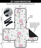 Cute poodle dog star pattern Chair Cover Protector