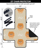 Cute brown pomeranian puppy Chair Cover Protector
