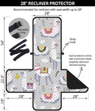 Cute Llama Alpaca pattern Recliner Cover Protector