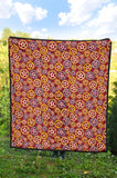 Gear Pattern Print Design 04 Premium Quilt