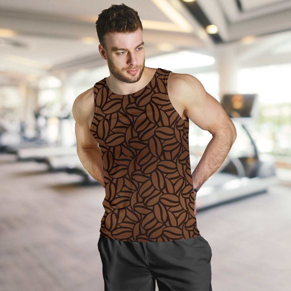 coffee bean pattern Men Tank Top