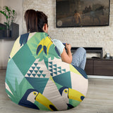 Toucan Tropical Leaves Design Pattern  Bean Bag Cover
