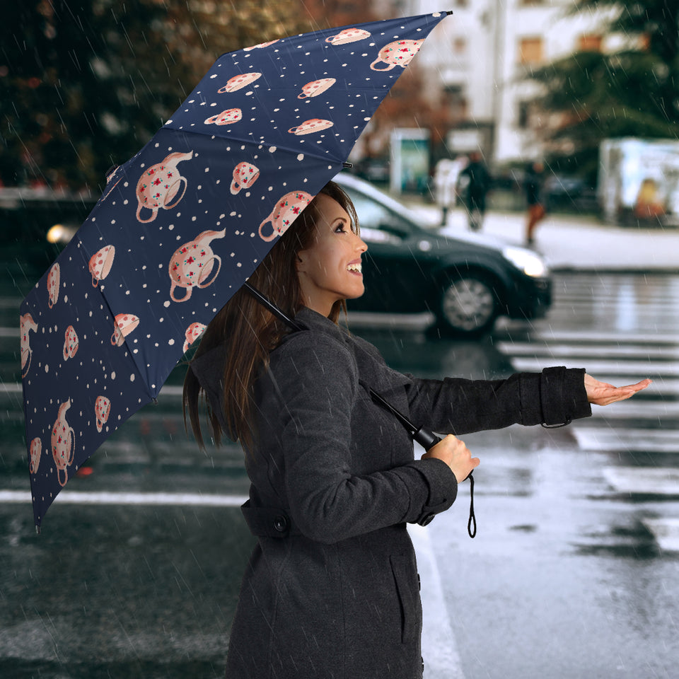 Tea pots Pattern Print Design 04 Umbrella