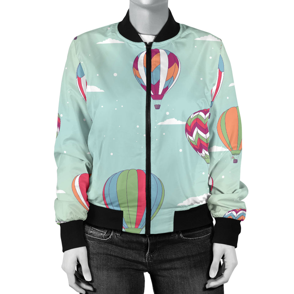 Hot Air Balloon Design Pattern Women'S Bomber Jacket