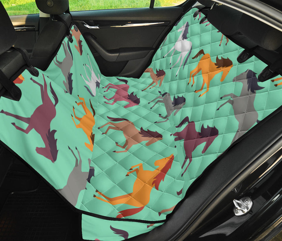 Colorful Horses Pattern Dog Car Seat Covers