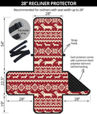 Dachshund Nordic pattern Recliner Cover Protector