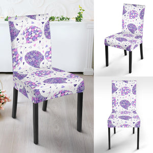 Hedgehog Pattern Print Design 05 Dining Chair Slipcover