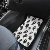 Ninja Pattern Plaid Background Front Car Mats