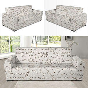 Chemistry Periodic Table Pattern Print Design 04 Sofa Slipcover