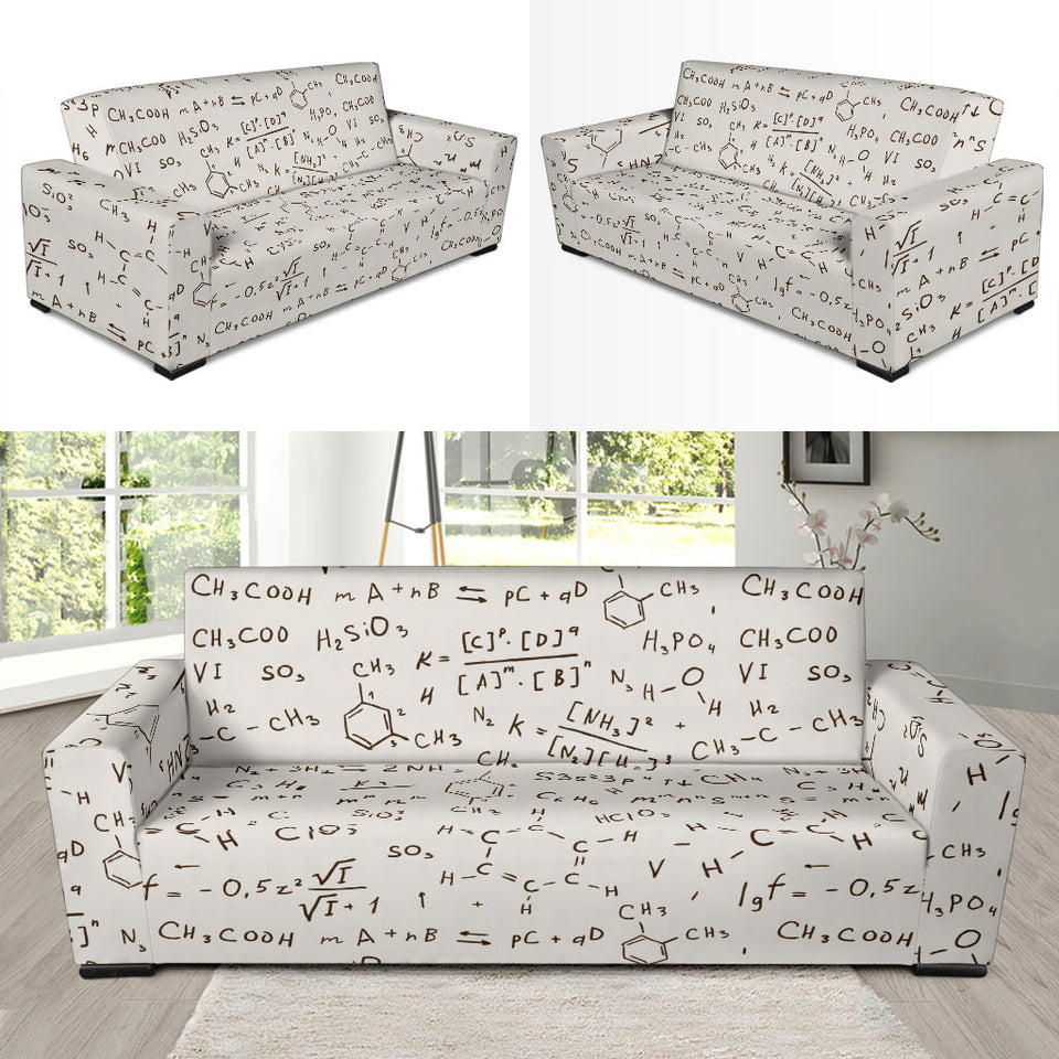 Chemistry Periodic Table Pattern Print Design 04 Sofa Slipcover