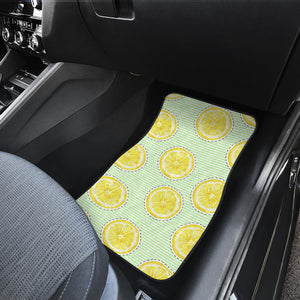 Slice Of Lemon Pattern Front Car Mats